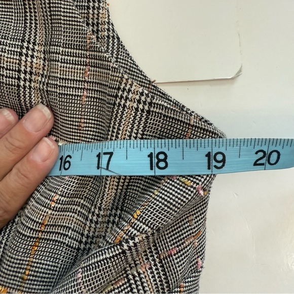 Anthropologie Maeve Reese Plaid Midi Black Dress Sleeveless Academia Size 14 - Picture 16 of 16